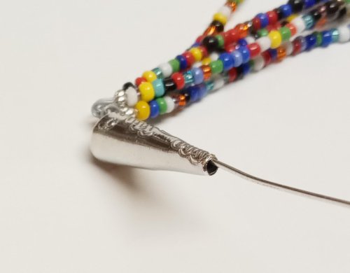 Judy Larson's Summer Fun Necklace - , Beading, Loops, Wire Loop, Wrapped Wire Loop, Beads, add a 4mm bead to the wire